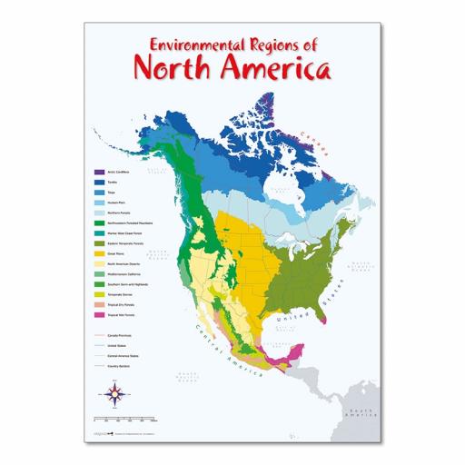 Environmental Regions of North America Map