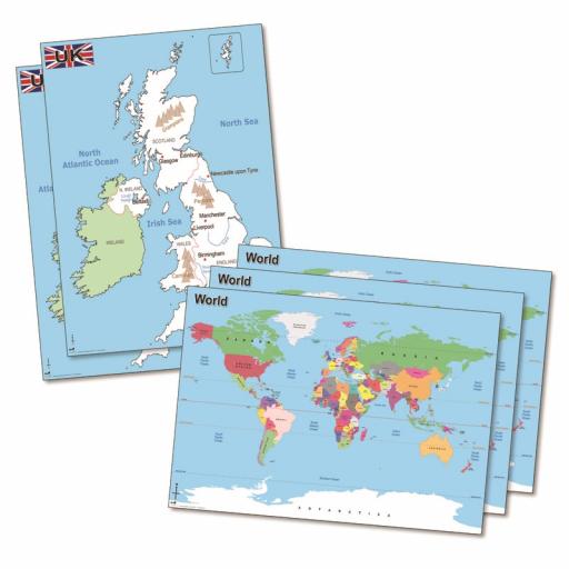 UK & World Deskmat Set