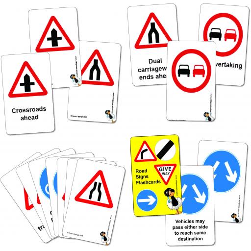 Road Sign Flashcards - Warning and Regulatory Set